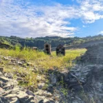 Old Portomarín Emerges: Ruins Beneath a Drained Reservoir